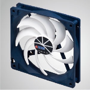 Ventilador de refrigeración silencioso Kukri de 140mm y 12V DC con 9 aspas y función PWM - TITAN Ventilador de refrigeración de diseño especial - Serie Kukri de 9 aspas. Las excelentes aspas del ventilador determinan la energía de enfriamiento